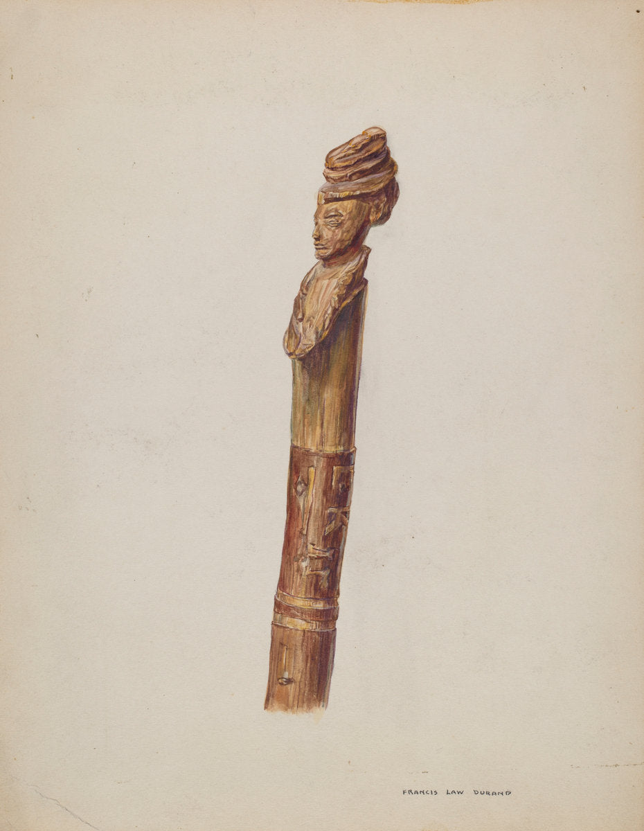 Cane Head or Handle by Francis Law Durand (American, active c. 1935), 16X12"(A3)Poster Print
