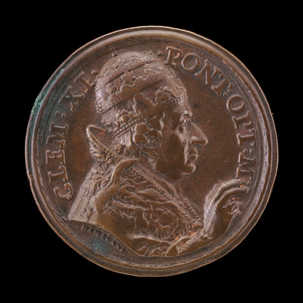 Clement XI (Giovanni Francesco Albani, 1649-1721), Pope 1700 [obverse] by Giovanni Hamerani (Roman, 1646 - 1705), 16X12"(A3)Poster Print