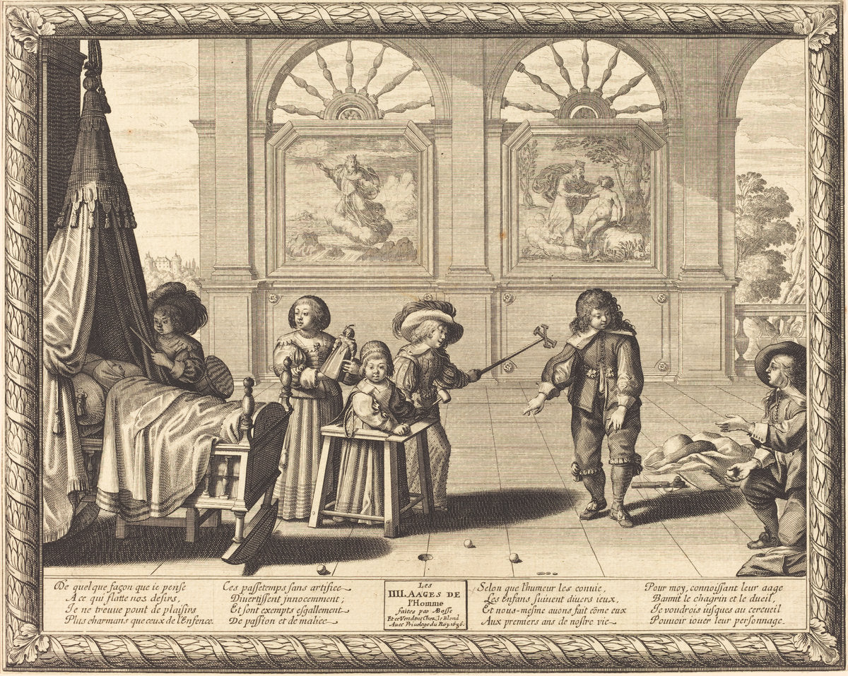 Childhood by Abraham Bosse (French, 1602 - 1676), 16X12"(A3)Poster Print