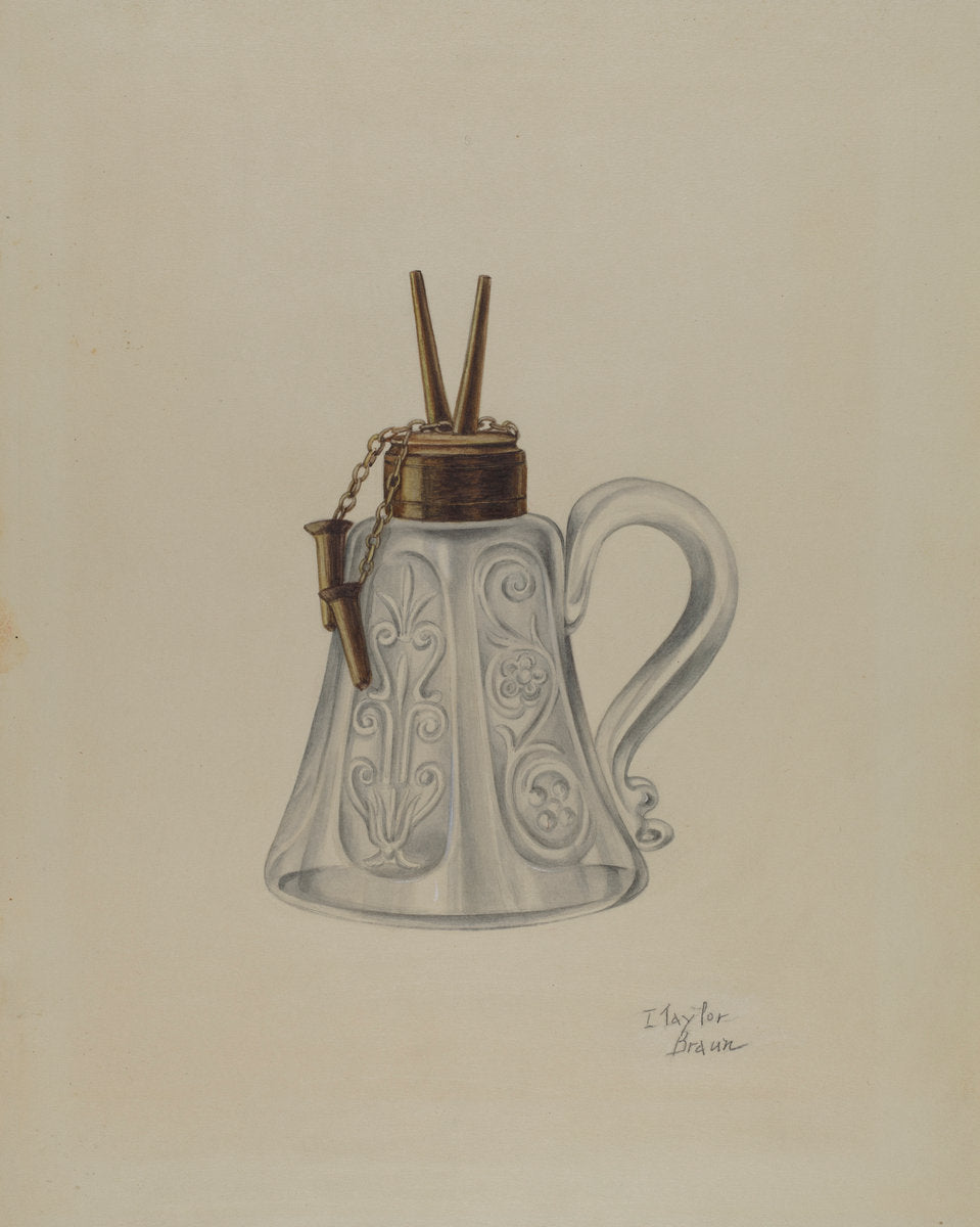 Lamp by Clayton Braun (American, active c. 1935), 16X12"(A3)Poster Print
