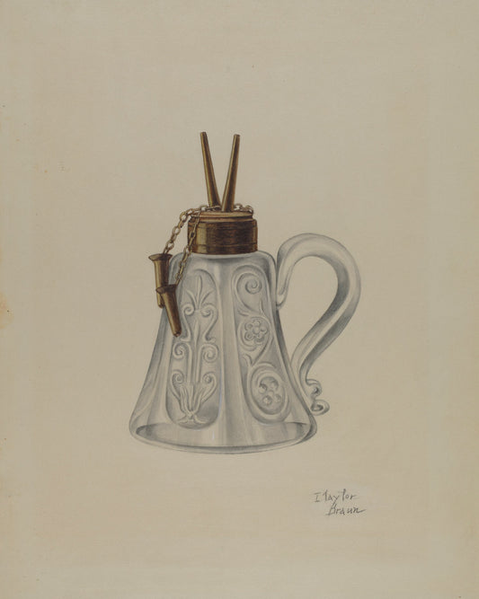 Lamp by Clayton Braun (American, active c. 1935), 16X12"(A3)Poster Print