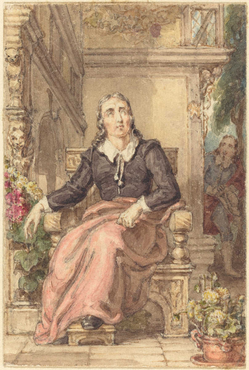 The Blind Milton by Thomas Uwins (British, 1782 - 1857), 16X12"(A3)Poster Print