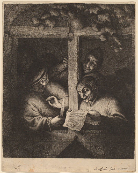 The Singers by Adriaen van Ostade (Dutch, 1610 - 1685), 16X12"(A3)Poster Print