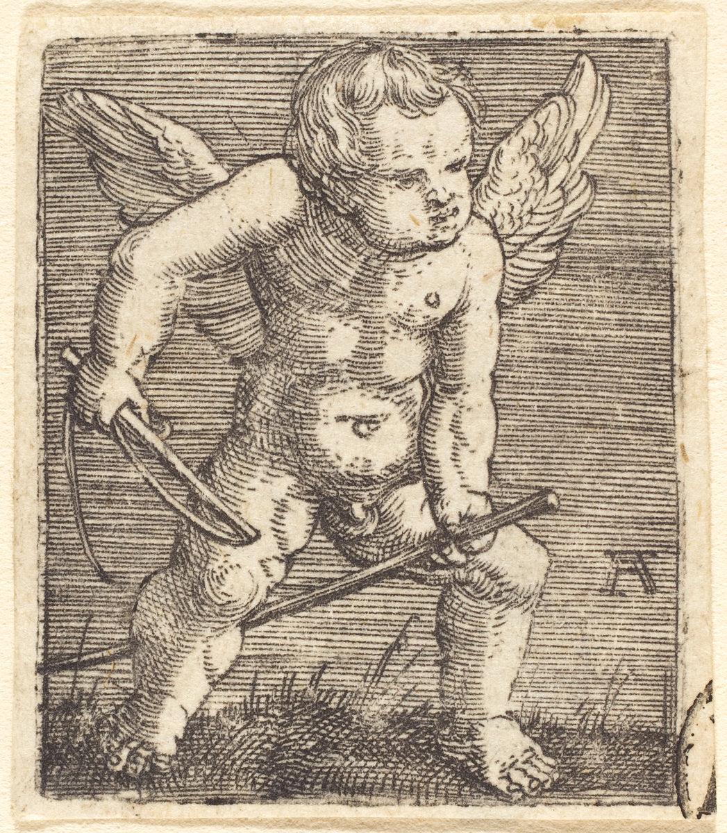 Winged Genii with Hobby Horse and Whip by Albrecht Altdorfer (German, 1480 or before - 1538), 16X12"(A3)Poster Print