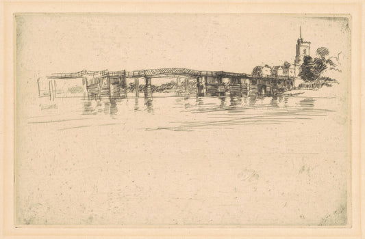 The Little Putney, No. 1 by James McNeill Whistler (American, 1834 - 1903), 16X12"(A3)Poster Print