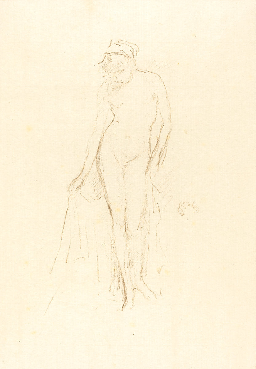 Nude Model, Standing by James McNeill Whistler (American, 1834 - 1903), 16X12"(A3)Poster Print