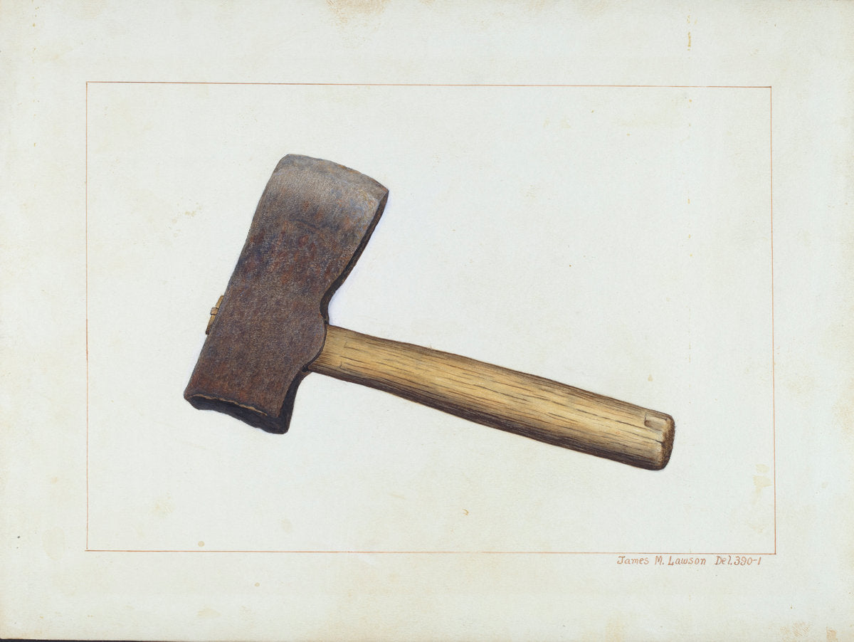Post Axe by James M. Lawson (American, active c. 1935), 16X12"(A3)Poster Print