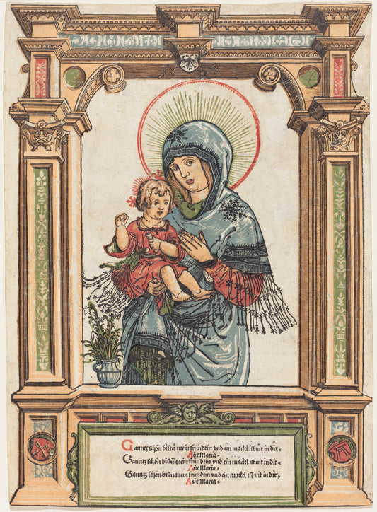 The Beautiful Virgin of Regensburg by Albrecht Altdorfer (German, 1480 or before - 1538), 16X12"(A3)Poster Print