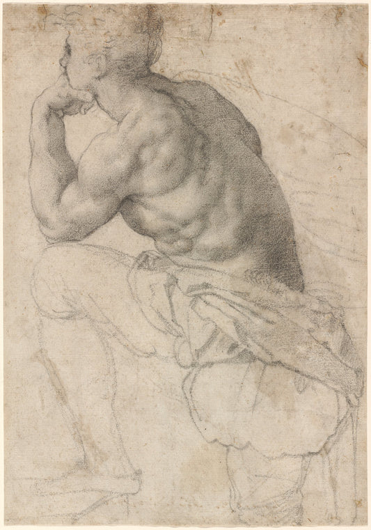 A Pearl Diver by Alessandro Allori (Florentine, 1535 - 1607), 16X12"(A3)Poster Print