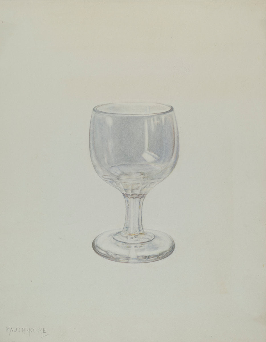 Glass by Maud M. Holme (American, active c. 1935), 16X12"(A3)Poster Print