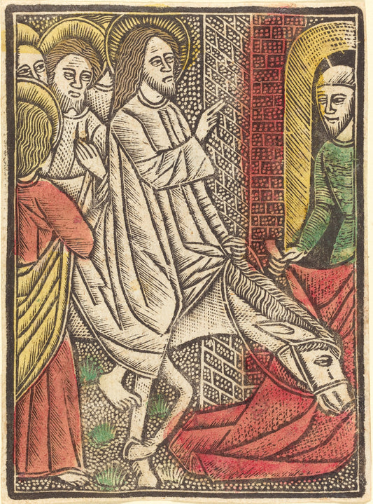 c. 1480 by German 15th Century (The Entry into Jerusalem), 16X12"(A3)Poster Print