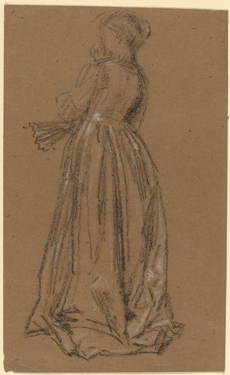 Woman with a Fan by James McNeill Whistler (American, 1834 - 1903), 16X12"(A3)Poster Print