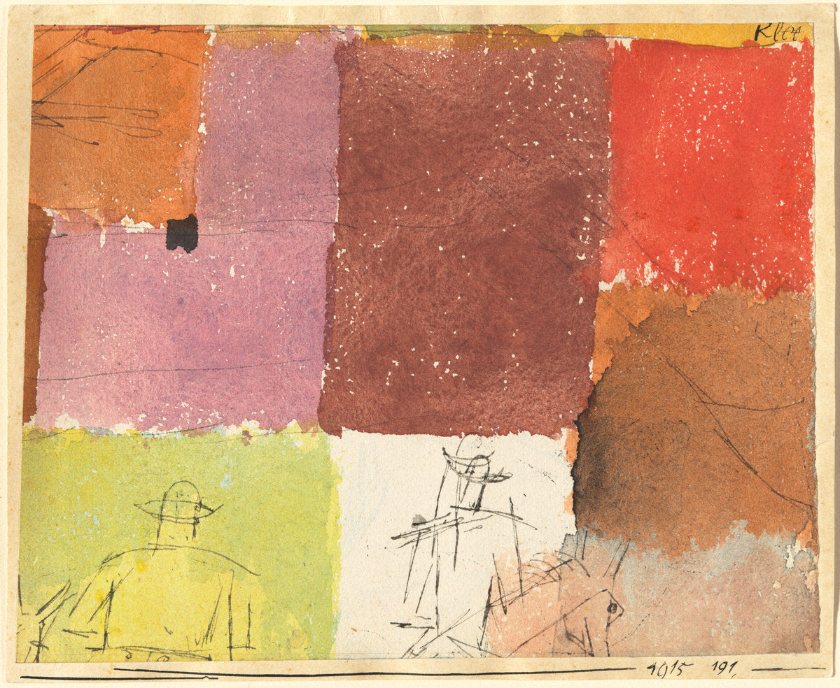 Composition with Figures by Paul Klee (Swiss, 1879 - 1940), 16X12"(A3)Poster Print
