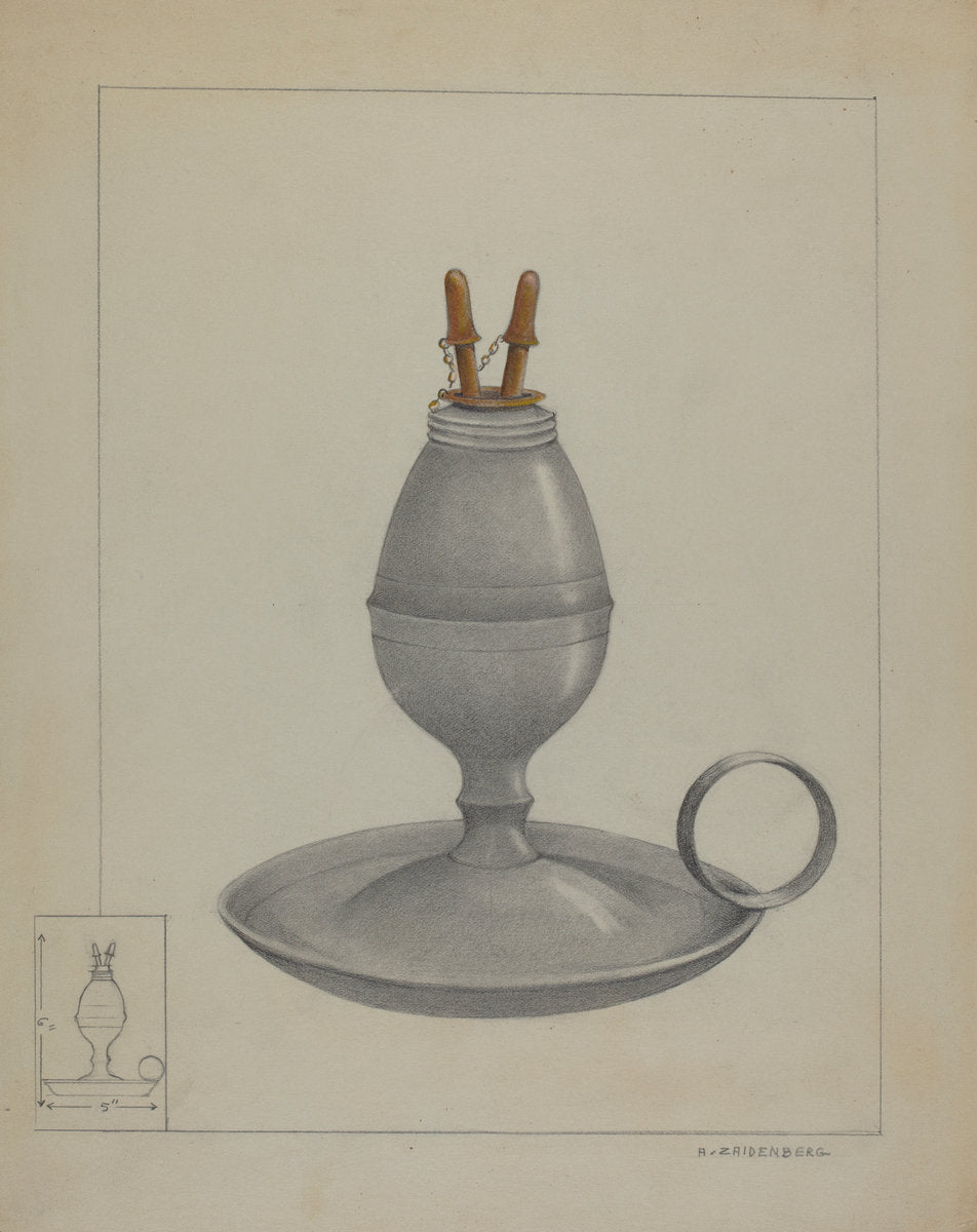 Chamber Lamp by A. Zaidenberg (American, active c. 1935), 16X12"(A3)Poster Print