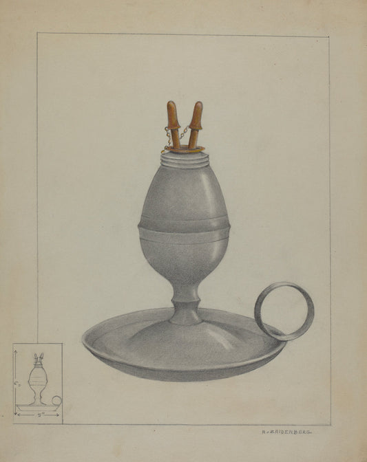 Chamber Lamp by A. Zaidenberg (American, active c. 1935), 16X12"(A3)Poster Print
