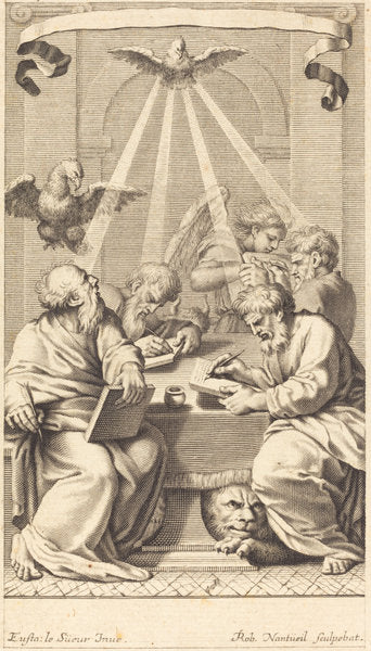 The Four Evangelists by Robert Nanteuil (French, 1623 - 1678), 16X12"(A3)Poster Print