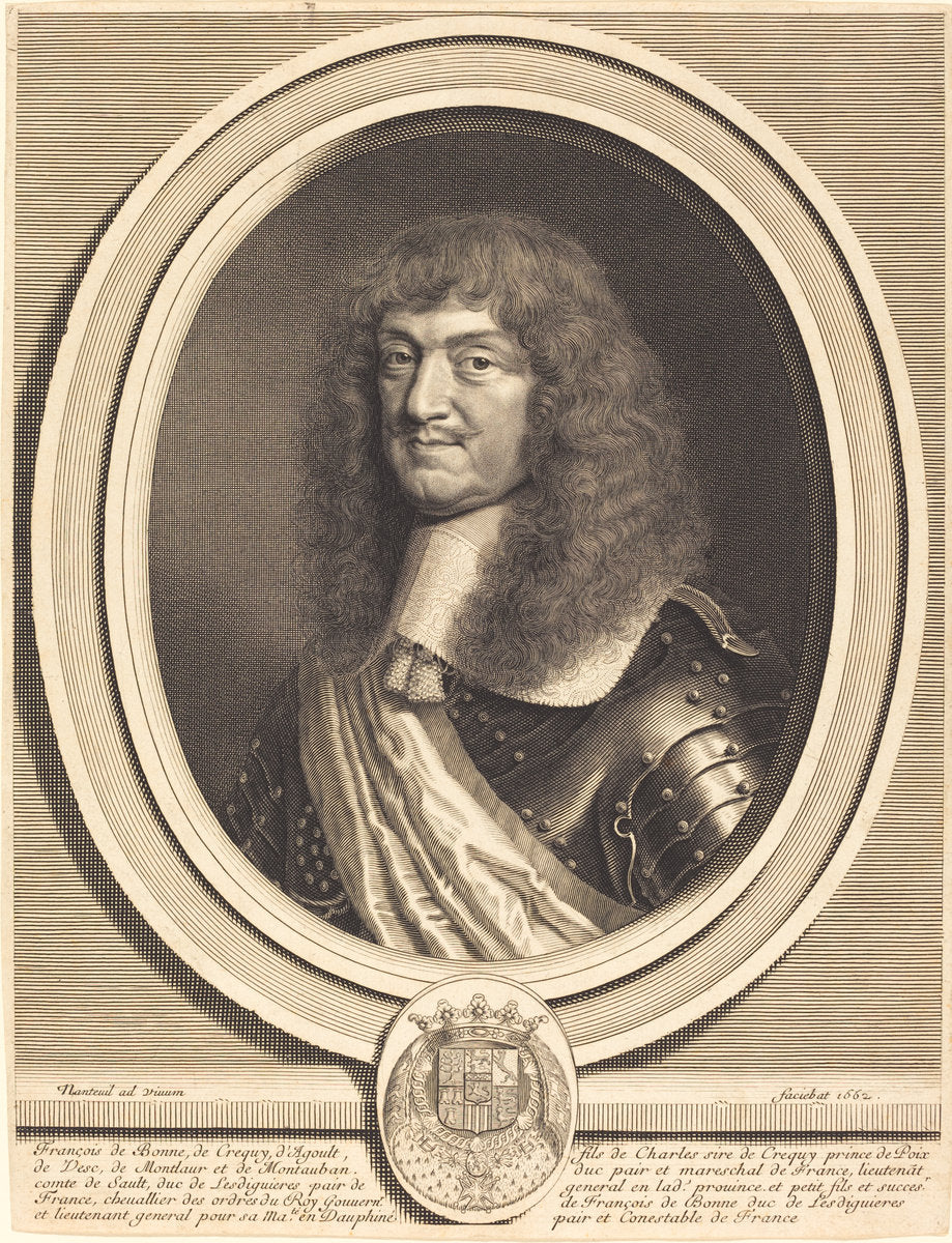 Marcechal de Cequi by Robert Nanteuil (French, 1623 - 1678), 16X12"(A3)Poster Print