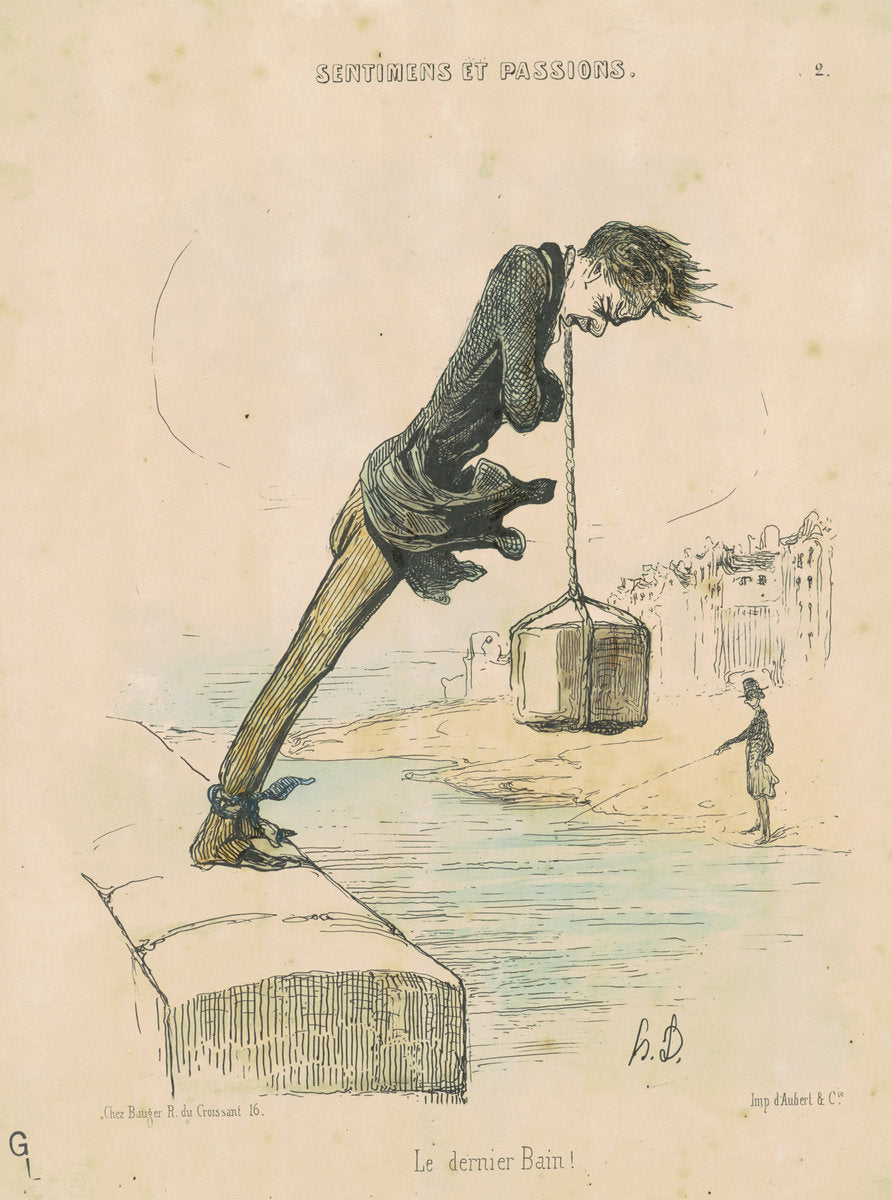 Le dernier bain! by Honoré Daumier (French, 1808 - 1879), 16X12"(A3)Poster Print