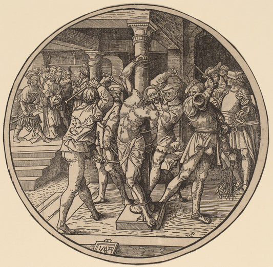 The Flagellation by Jacob Cornelisz van Oostsanen (Netherlandish, 1470 or before - 1533), 16X12"(A3)Poster Print