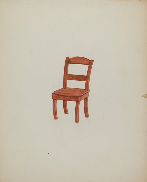 Doll Furniture - Chair by Ellen Duncan (American, active c. 1935), 16X12"(A3)Poster Print