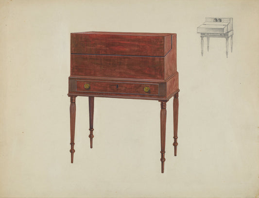 Box Desk by Arthur Johnson (American, active c. 1935), 16X12"(A3)Poster Print