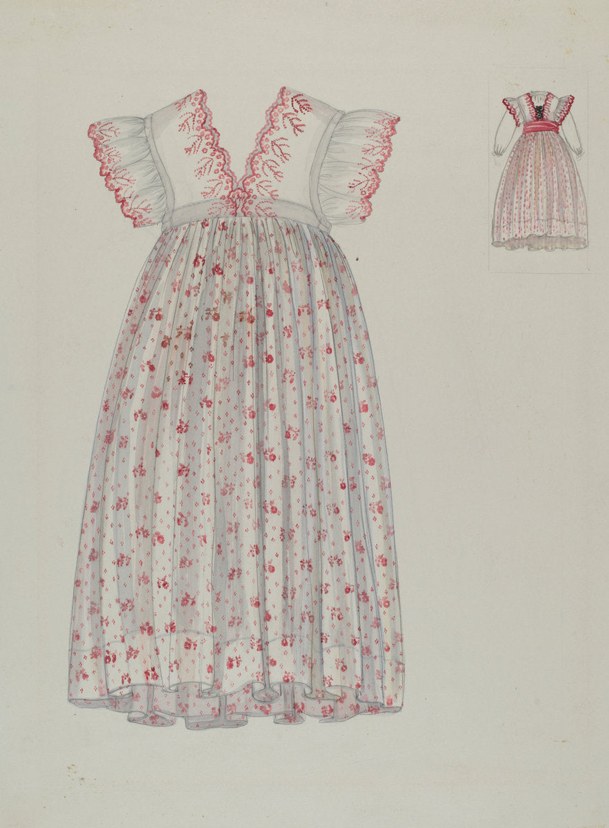 Girl's Dress by Verna Tallman (American, active c. 1935), 16X12"(A3)Poster Print