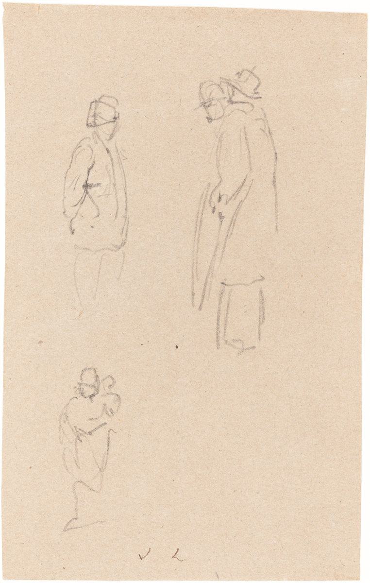 Figure Studies by John Linnell (British, 1792 - 1882), 16X12"(A3)Poster Print