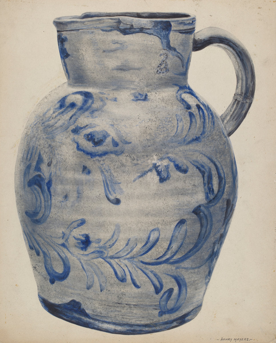 Jug by Henry Meyers (American, active c. 1935), 16X12"(A3)Poster Print