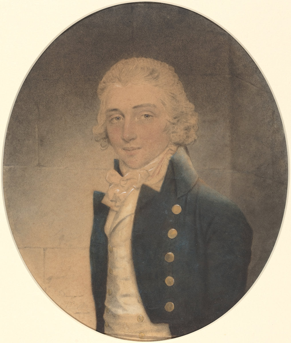 George Mills by John Downman (Welsh, 1750 - 1824), 16X12"(A3)Poster Print