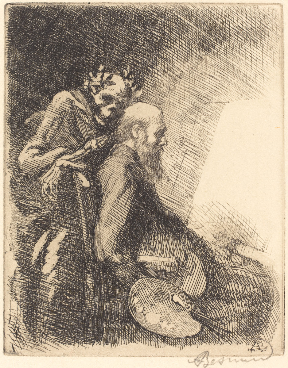 Too Demanding (Exigeante) by Albert Besnard (French, 1849 - 1934), 16X12"(A3)Poster Print