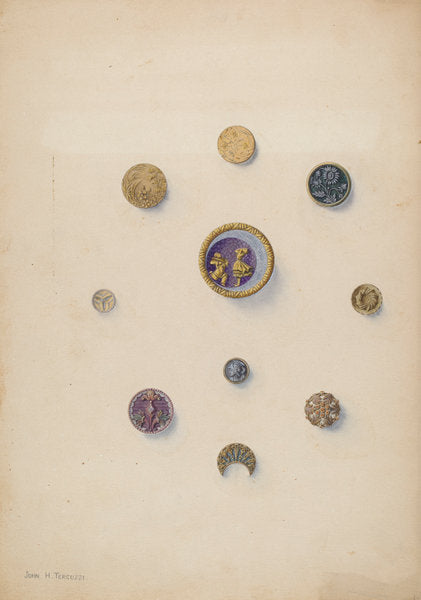 Buttons by John H. Tercuzzi (American, active c. 1935), 16X12"(A3)Poster Print