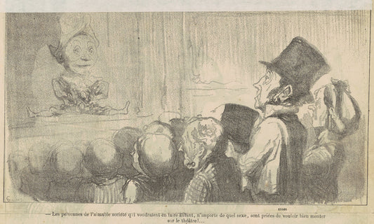 Les personnes de l'aimable société qui ... by Honoré Daumier (French, 1808 - 1879), 16X12"(A3)Poster Print