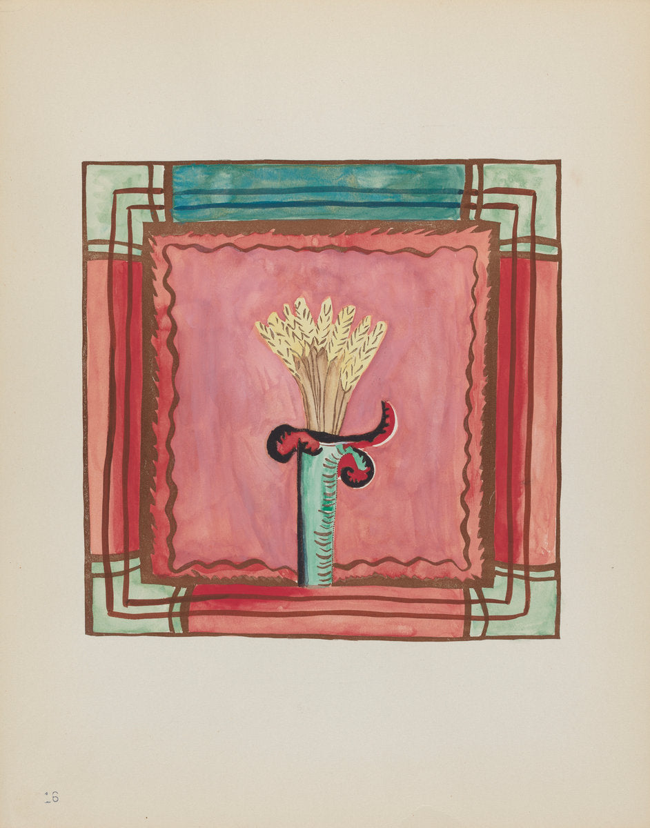 1935/1942 by American 20th Century (Plate 16: Altar Panel: From Portfolio "Spanish Colonial Designs of New Mexico"), 16X12"(A3)Poster Print