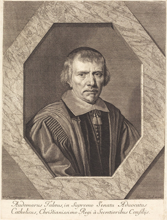 Omer Talon by Jean Morin after Philippe de Champaigne (French, c. 1600 - 1650), 16X12"(A3)Poster Print