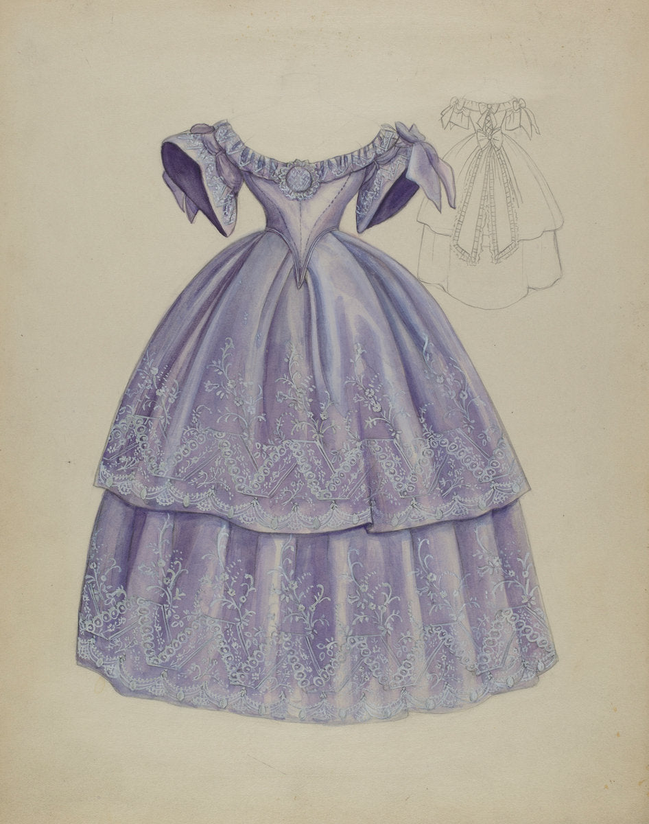Dress by Jean Peszel (American, active c. 1935), 16X12"(A3)Poster Print