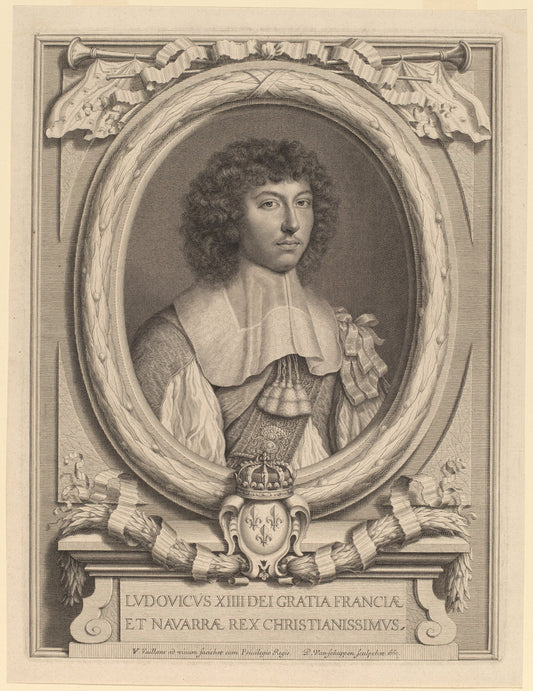 Louis XIV by Peter Ludwig van Schuppen after Wallerant Vaillant (Flemish, 1627 - 1702), 16X12"(A3)Poster Print