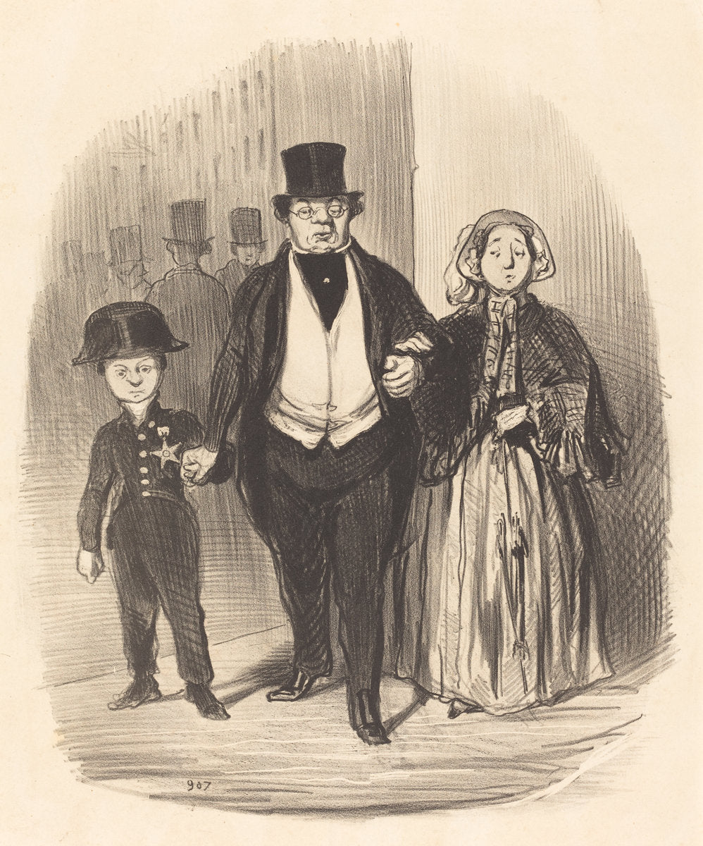 Un Jeune homme qui est l'espoir... de la famille Badinguet by Honoré Daumier (French, 1808 - 1879), 16X12"(A3)Poster Print
