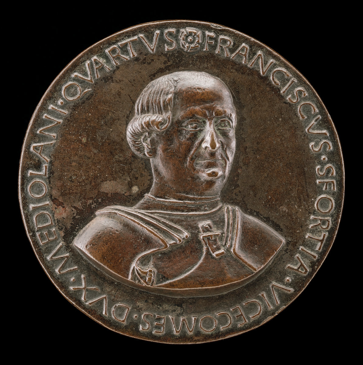 Francesco I Sforza, 1401-1466, 4th Duke of Milan 1450 [obverse] by Sperandio (Italian, c. 1425/1428  - c. 1504), 16X12"(A3)Poster Print