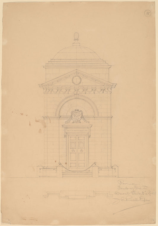 Tomb of Dante, Ravenna by John Russell Pope (American, 1874 - 1937), 16X12"(A3)Poster Print