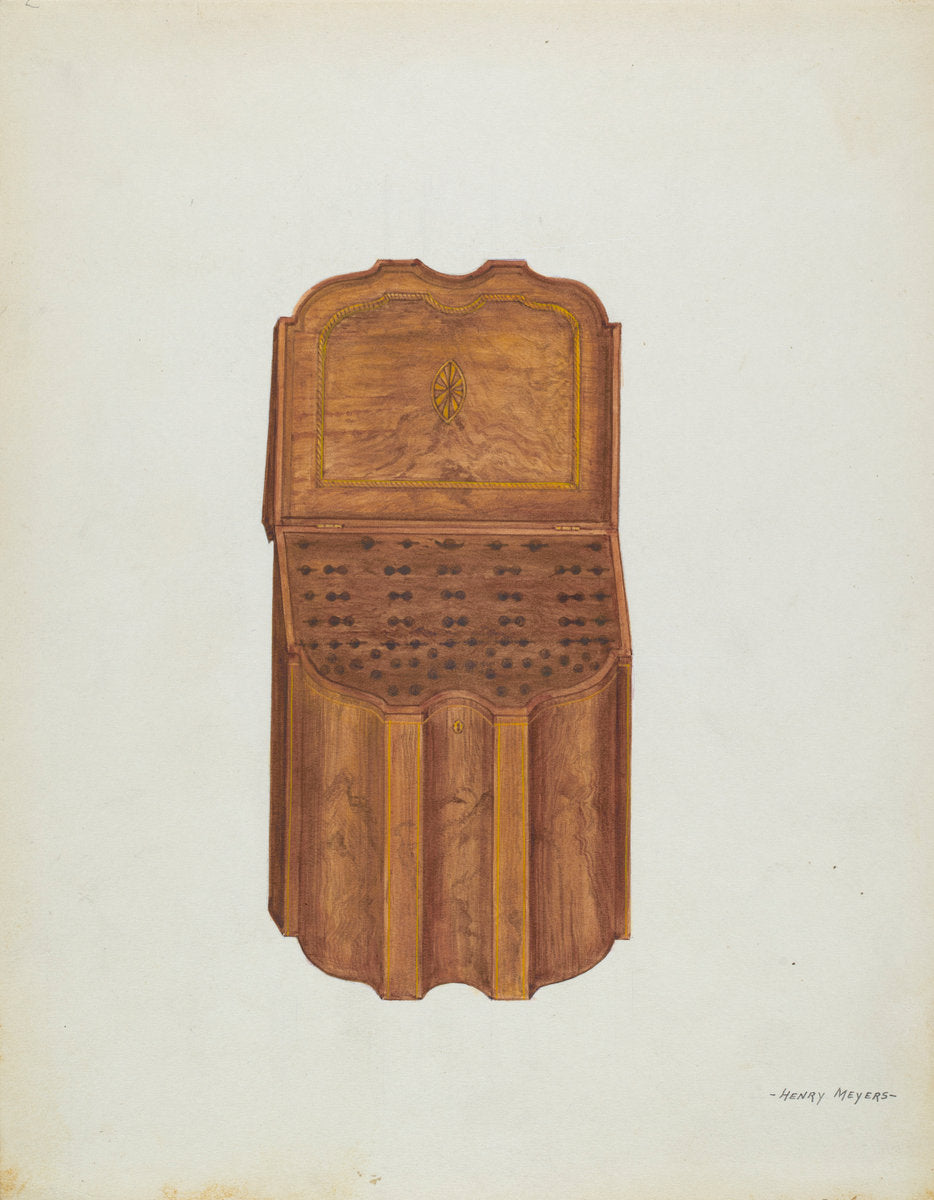 Knife Box - Mahogany by Henry Meyers (American, active c. 1935), 16X12"(A3)Poster Print