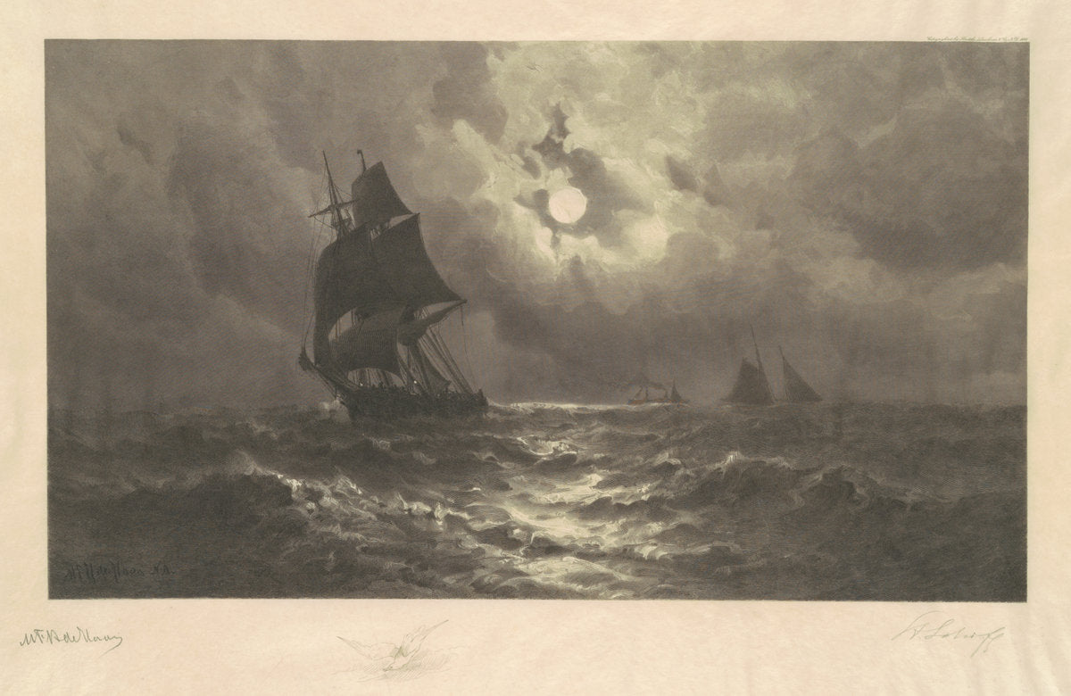 Going Westward by Stephen Alonzo Schoff, after M. F. H. de Haas (American, 1818 - 1905), 16X12"(A3)Poster Print