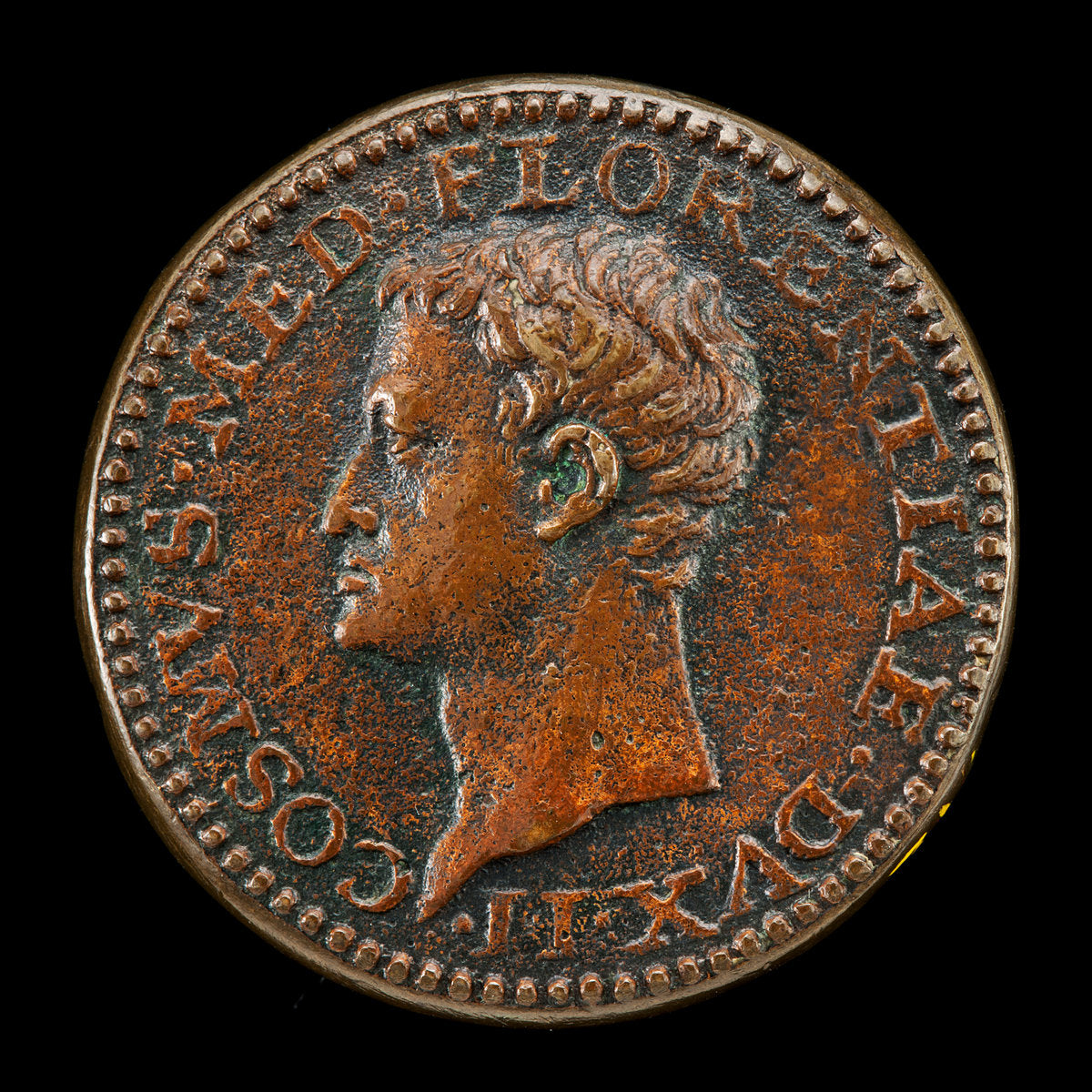 Cosimo I de' Medici, 1519-1574, 2nd Duke of Florence 1537, later Grand Duke of Tuscany 1569 [reverse] by Domenico di Polo di Angelo de' Vetri (Florentine, after 1480 - 1547), 16X12"(A3)Poster Print