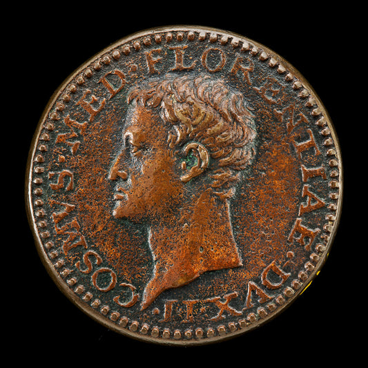Cosimo I de' Medici, 1519-1574, 2nd Duke of Florence 1537, later Grand Duke of Tuscany 1569 [reverse] by Domenico di Polo di Angelo de' Vetri (Florentine, after 1480 - 1547), 16X12"(A3)Poster Print
