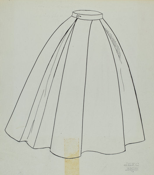 Study for Quilted Petticoat by Julie C. Brush (American, active c. 1935), 16X12"(A3)Poster Print