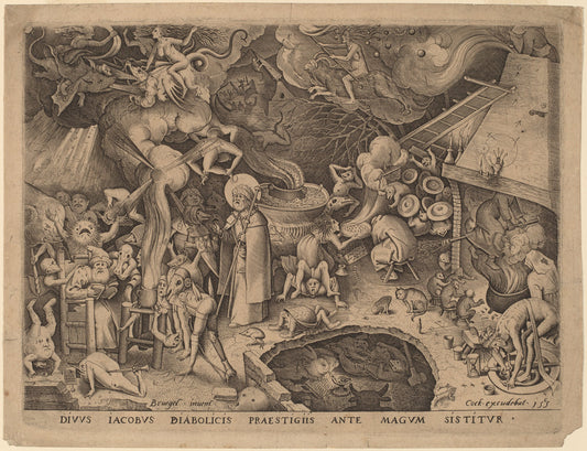 Saint James and the Magician Hermogenes by Pieter van der Heyden after Pieter Bruegel the Elder (Flemish, active c. 1551/1572), 16X12"(A3)Poster Print