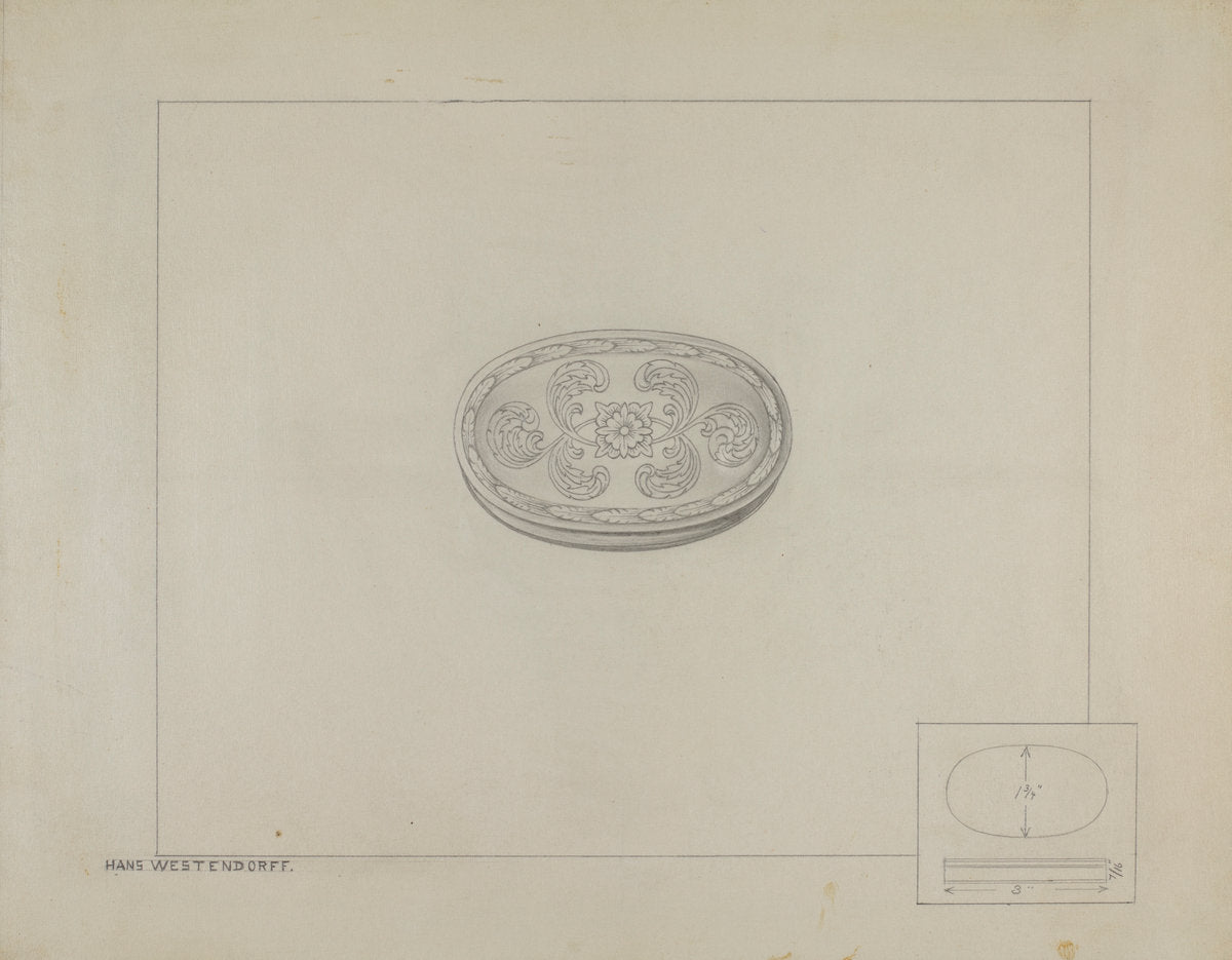 Silver Patch Box by Hans Westendorff (American, active c. 1935), 16X12"(A3)Poster Print