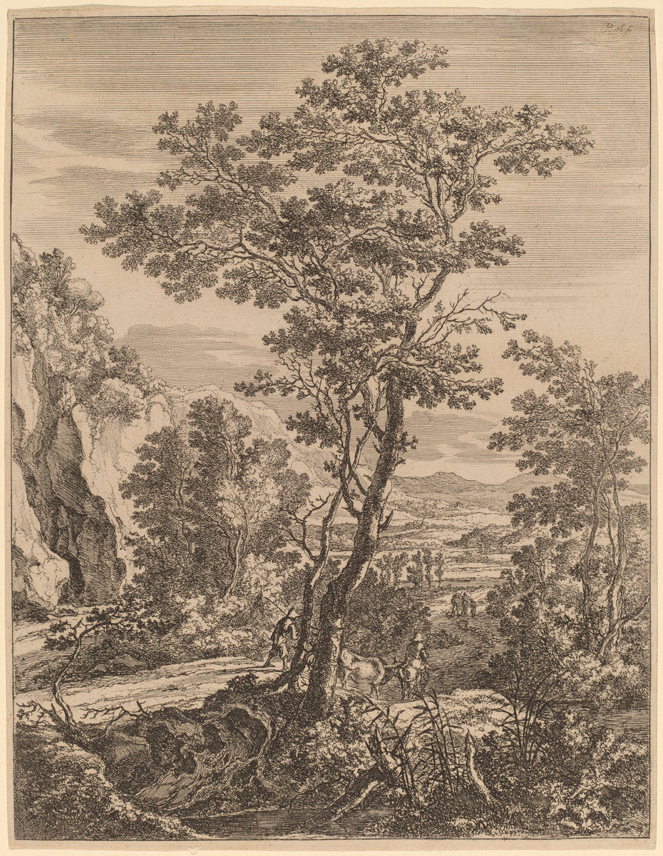 The Large Tree by Jan Both (Dutch, 1615/1618 - 1652), 16X12"(A3)Poster Print