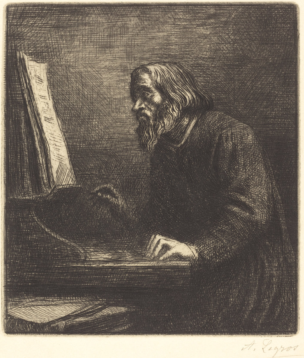 Choirmaster (Le maitre de chapelle) by Alphonse Legros (French, 1837 - 1911), 16X12"(A3)Poster Print