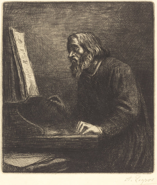 Choirmaster (Le maitre de chapelle) by Alphonse Legros (French, 1837 - 1911), 16X12"(A3)Poster Print