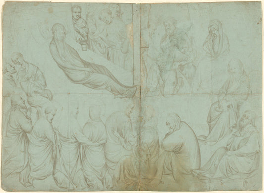 c. 1390 by Netherlandish 14th Century (The Death of the Virgin), 16X12"(A3)Poster Print